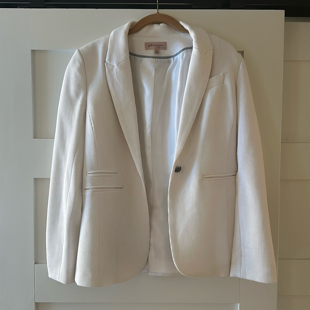 Philosophy Off-White Textured Blazer